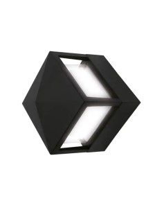 Светильник настенный светодиодный уличный Nuovo пирамида IP54 цвет черный Duwi