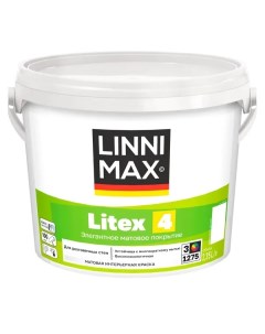 Краска для стен и потолков Litex 4 моющаяся матовая прозрачная база 3 2 35 л Linnimax