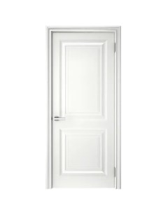 Дверь межкомнатная глухая с замком и петлями в комплекте Ларго 2 80x200 см эмаль цвет светло серый Без бренда