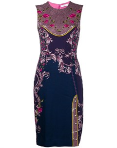 Versace collection приталенное платье с цветочным принтом 44 фиолетовый Versace collection