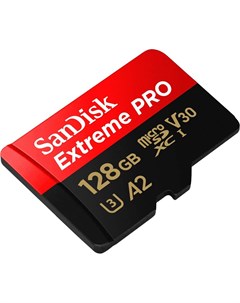 Карта памяти 128Gb Extreme Pro Micro Secure Digital XC Class 10 UHS I A2 C10 V30 U3 SDSQXCD 128G GN6 Sandisk