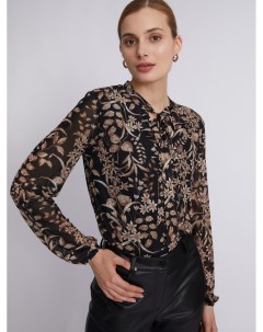 Блузка на резинке из эластичной сетки с цветочным принтом Zolla