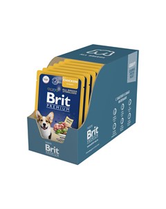 Premium пауч для взрослых стерилизованных собак всех пород кусочки в соусе Курица 85 г упаковка 14 ш Brit*