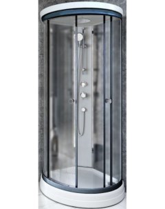 Душевая кабина Стронг 110х110 профиль черный стекло матовое Radomir