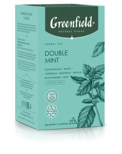 Чай травяной Double Mint в пирамидках 20х1 8 г Greenfield