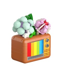 Конструктор 3Д Счастливый телевизор с цветами 207 дет JK2716 Jaki