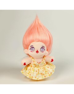 Кукла Идол розовые волосы в желтом платье Nobrand