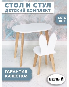 Комплект детской мебели стул Зайка и стол овальный детский 12603 Rules