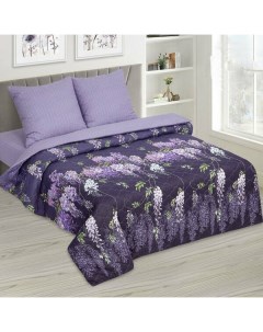 Комплект постельного белья АртДизайн Глициния 1 5 спальный поплин фиолетовый Арт-дизайн