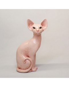 Статуэтка кошки сфинкс Наблюдатель розовый Искусственная реальность