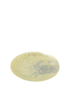 Тарелка закусочная 21 5 см желтый серебро CDF 1212 2107118 Casa di fortuna