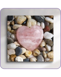 Картина на стекле Розовое сердце AG 30 56 30х30 см Postermarket