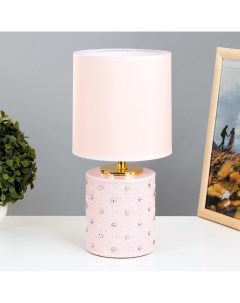 Настольная лампа RISALUX Катрина E14 40Вт розовый Nobrand