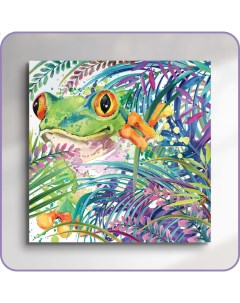 Картина на стекле Тропическая лягушка AG 30 86 30х30 см Postermarket