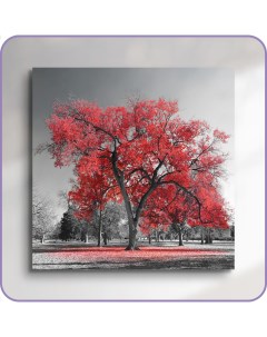 Картина на стекле Красное дерево AG 30 80 30х30 см Postermarket