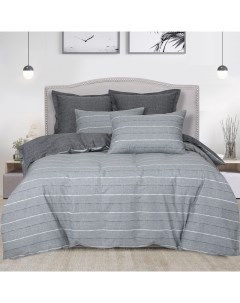 Комплект постельного белья Витале полутораспальный сатин серый Арт-дизайн
