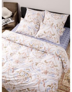 Комплект постельного белья Аурита полутораспальный бязь бежевый Luisa de rizzo