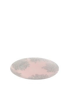 Тарелка обеденная 28 см розовый серебро CDF 1470 2107104 Casa di fortuna