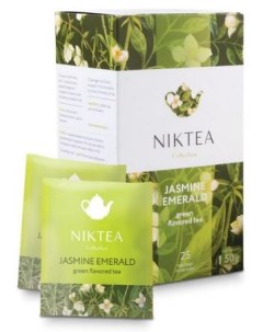 Чай зеленый Jasmine Emerald 25 пакетиков 2 шт х 50 г Niktea