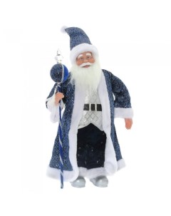 Фигурка Дед Мороз синий с музыкой и движениями 41 х 37 х 75 см Nobrand