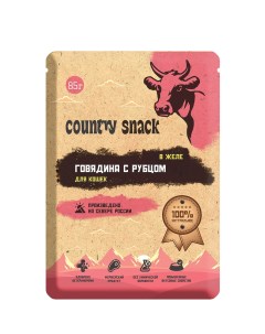Влажный корм для кошек Country snack говядина и рубец в желе 25шт по 85г Country snaсk