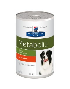 Консервы для собак Hills Prescription Diet Metabolict курица 12 шт по 370г Hill`s