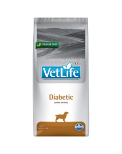 Сухой корм для собак Vet Life Diabetic при сахарном диабете 12 кг Farmina