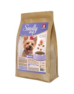 Сухой корм для собак Smolly dog для мелких и средних пород индейка 1 8 кг Зоогурман