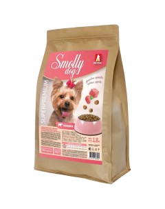 Сухой корм для собак Smolly dog для мелких и средних пород говядина 1 8 кг Зоогурман