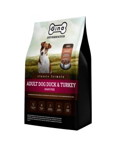 Сухой корм для собак Adult Dog Duck Turkey беззерновой утка индейка 3 кг Gina