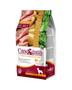 Сухой корм для собак для собак средних и крупных пород индейка 2 5 кг Canegatto