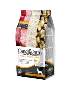 Сухой корм для собак средних и крупных пород 4 мяса 2 5 кг Canegatto