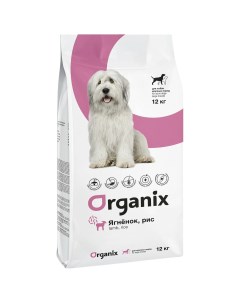 Сухой корм для собак для крупных пород с ягненком и рисом 12 кг Organix