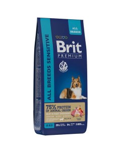 Сухой корм для собак Premium Dog при чувствительном пищеварении ягненок 15кг Brit*