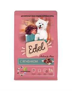Сухой корм для собак для средних и крупных пород с ягненком 2 кг Edel