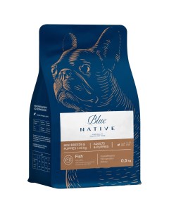 Сухой корм для собак Blue Native Holistic Fish для мелких пород лосось 500 г Bluenative