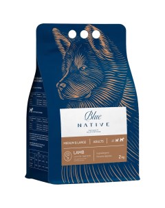 Сухой корм для собак Blue Native Holistic Lamb для средних и крупных пород ягненок 2 кг Bluenative