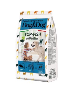 Сухой корм Dog Dog Top Fish для взрослых собак с тунцом 3 кг Dog&dog