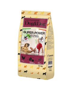Сухой корм для собак Dog Dog Super Power для активных курица 14 кг Dog&dog