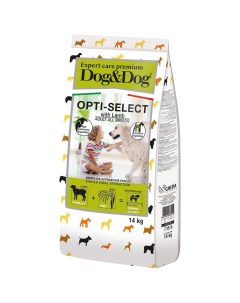 Сухой корм Dog Dog Opti Select для взрослых собак с ягнёнком 14 кг Dog&dog