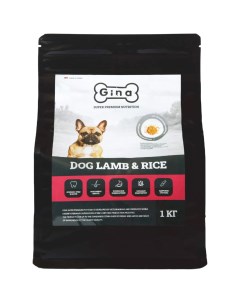 Сухой корм для собак Dog Lamb Rice ягненок рис 1 кг Gina