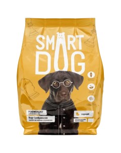 Сухой корм для собак для взрослых крупных пород с курицей 18 кг Smart dog