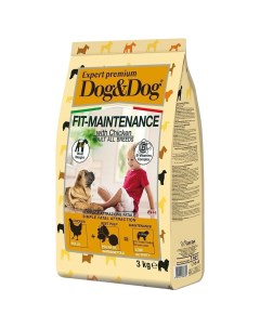 Сухой корм Dog Dog Fit Maintenance для контроля веса у взрослых собак с курицей 3 кг Dog&dog