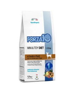 Сухой корм для собак Mini Diet гипоаллергенный с кониной и горохом 1 5 кг Forza10