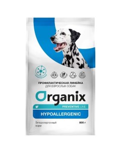 Сухой корм для собак Preventive Line Hypoallergenic индейка 0 8 кг Organix