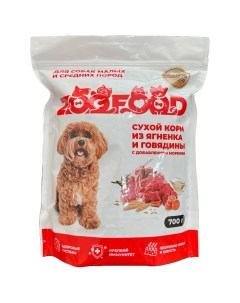 Сухой корм для собак для мелких пород ягненок говядина 700 г Zoofood