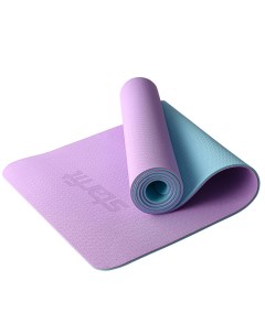 Коврик для йоги и фитнеса FM 201 TPE 183x61x0 6 см фиолетовый пастель синий пастель Starfit