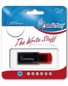 Накопитель USB 2 0 64GB SB64GBCL K Click черный красный Smartbuy