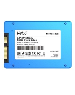 SSD накопитель Netac 512GB N600S NT01N600S 512G S3X 512GB N600S NT01N600S 512G S3X