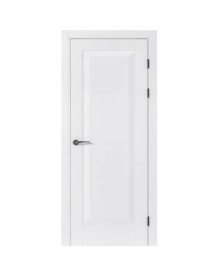 Дверь межкомнатная глухая с замком и петлями в комплекте Альпика 80x200 мм ПЭТ цвет белый Portika